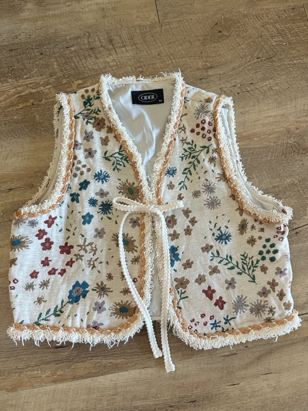 Cider Cotton vest tie front
